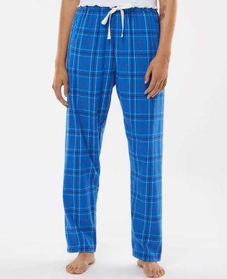 Boxercraft BW6620 Women's Haley Flannel Pants in Royal field day plaid
