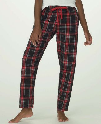 Boxercraft BW6620 Women's Haley Flannel Pants in Black/ red kingston plaid