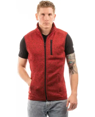 Burnside Clothing 3910 Sweater Knit Vest Heather Red