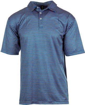Burnside Clothing 0101 Golf Polo in Blue/ gold