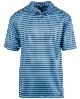 Burnside Clothing 0101 Golf Polo in Light blue/ navy
