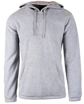 Burnside Clothing 3500 Polar Fleece Hooded Pullove in Heather grey