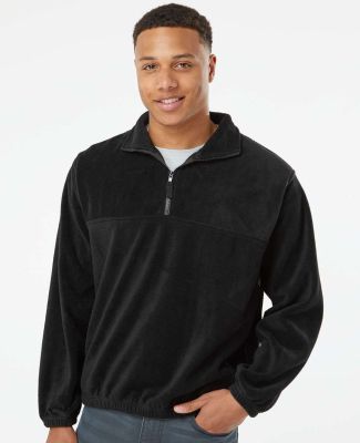 Burnside Clothing 3052 Polar Fleece Quarter-Zip Pu Black