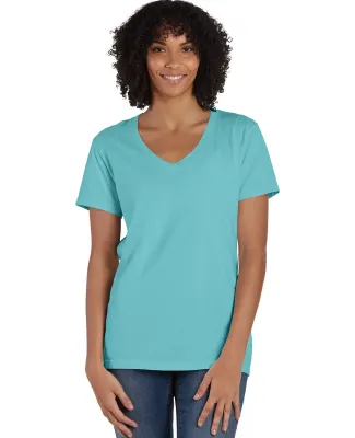 Comfort Wash GDH125 Garment-Dyed Women's V-Neck T- in Mint