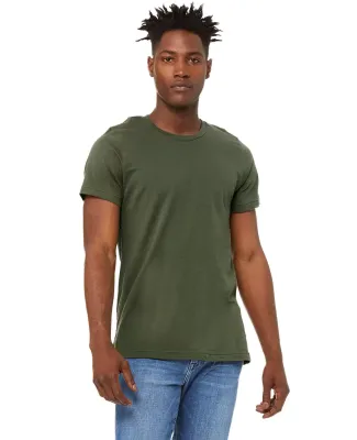 Bella Canvas 3001U Unisex USA Made T-Shirt in Military green