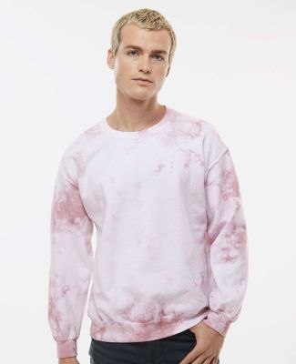 Dyenomite 681VR Blended Tie-Dyed Sweatshirt in Rose crystal