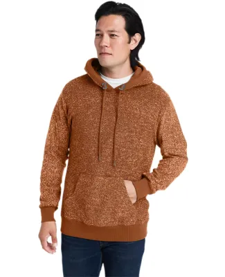 J America 8711 Aspen Fleece Hooded Sweatshirt Rust Speck
