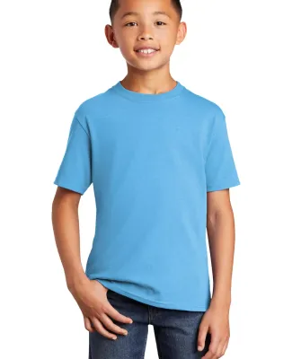 Port & Company PC54YDTG    Youth Core Cotton DTG T AquaticBl