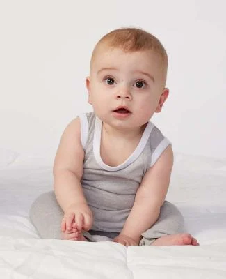 Rabbit Skins 4492 Infant Harborside Melange Tank R in Gray melange