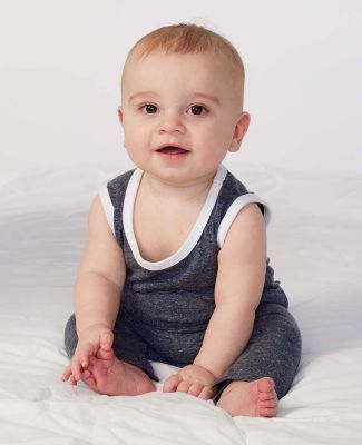 Rabbit Skins 4492 Infant Harborside Melange Tank R in Navy melange