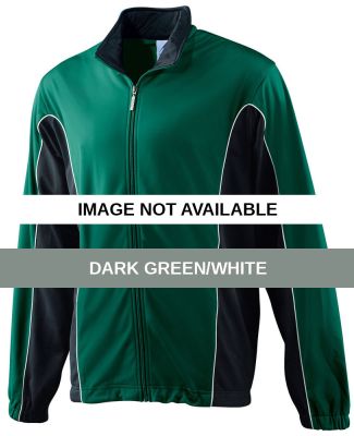 Augusta Sportswear 4330 Brushed Tricot Color Block Dark Green/White