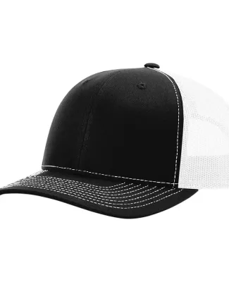 Richardson Hats 112RE Recycled Trucker Cap Black/ White