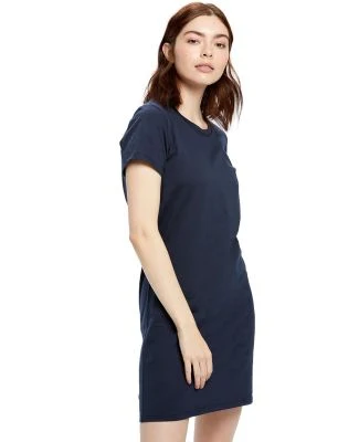 US Blanks US401 Ladies' Cotton T-Shirt Dress in Navy blue