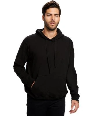 US Blanks US4412 Men's 100% Cotton Hooded Pullover in Black