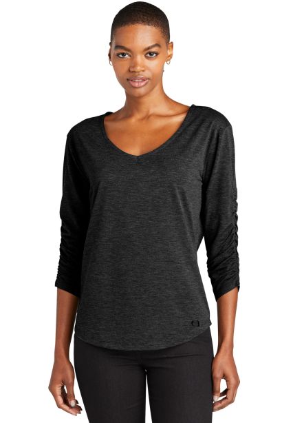 Ogio LOG148 OGIO   Ladies Evolution V-Neck in Blacktop
