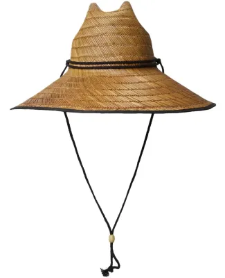Mega Cap 8030 Lifeguard Straw Hats in Brown/ black