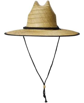 Mega Cap 8030 Lifeguard Straw Hats in Natural/ black
