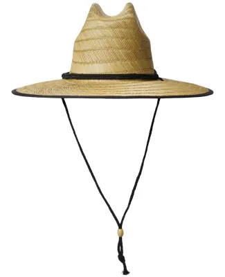 Mega Cap 8030 Lifeguard Straw Hats in Natural/ flag