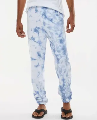 Dyenomite 973VR Dream Tie-Dyed Sweatpants in Cloudy sky crystal