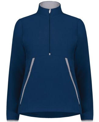 Augusta Sportswear 6857 Women's Polar Fleece Quart in Navy