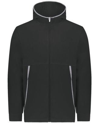 Augusta Sportswear 6858 Polar Fleece Hooded Full-Z in Black