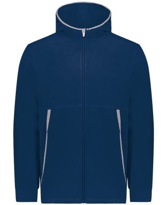 Augusta Sportswear 6858 Polar Fleece Hooded Full-Z in Navy