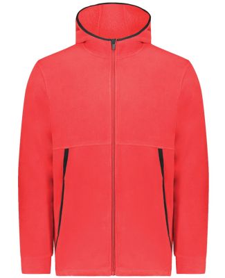 Augusta Sportswear 6858 Polar Fleece Hooded Full-Z in Scarlet