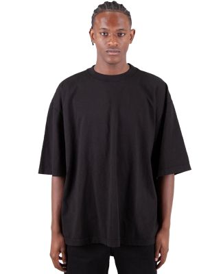 Shaka Wear SHGDD Adult Garment-Dyed Drop-Shoulder  in Black