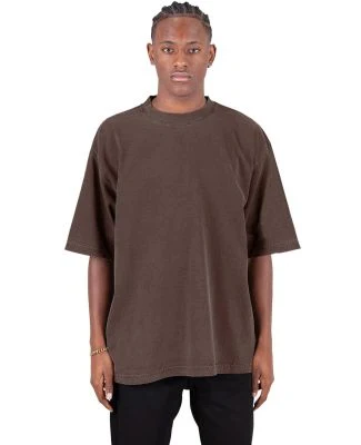 Shaka Wear SHGDD Adult Garment-Dyed Drop-Shoulder  in Mocha