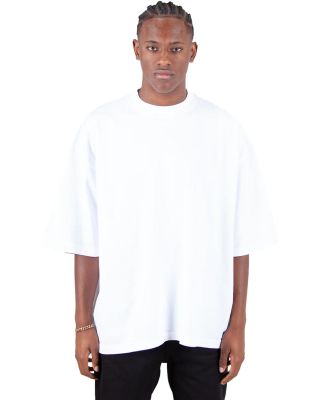 Shaka Wear SHGDD Adult Garment-Dyed Drop-Shoulder  in White