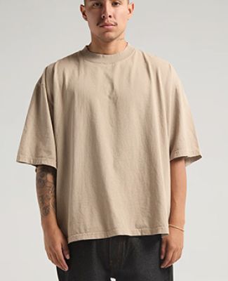Shaka Wear SHGDD Adult Garment-Dyed Drop-Shoulder  in Oatmeal