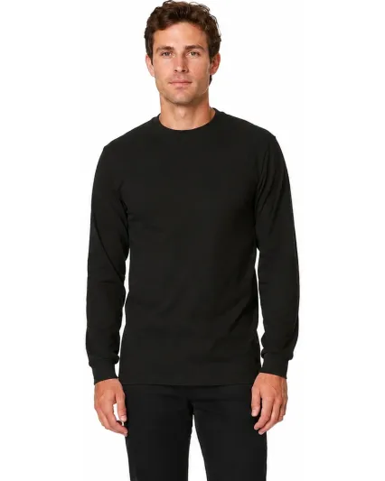 Smart Blanks M1250 ADULT PREM HEAVY WT LS TEE in Black