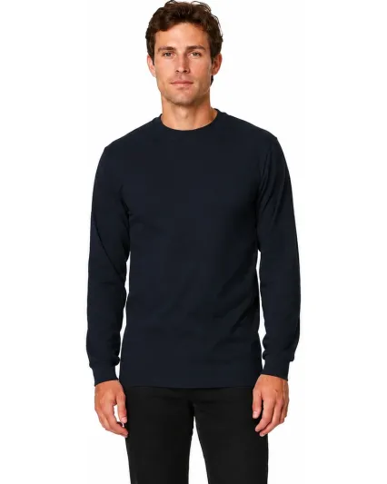 Smart Blanks M1250 ADULT PREM HEAVY WT LS TEE in Navy