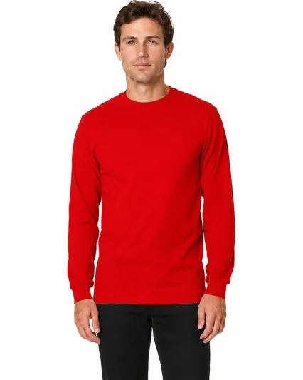 Smart Blanks M1250 ADULT PREM HEAVY WT LS TEE in Red