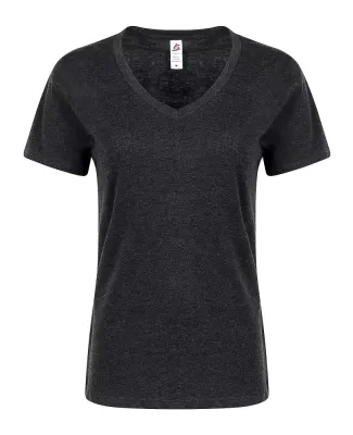 Smart Blanks 4002 WOMEN'S TRU-FIT V-NECK CHARCOAL HTR