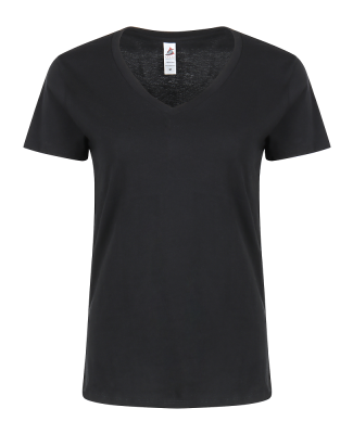 Smart Blanks 4002 WOMEN'S TRU-FIT V NECK T SHIRTS in Black