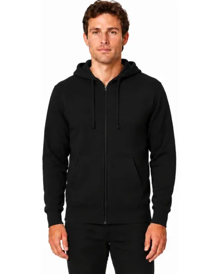 Smart Blanks 102 ADULT COMFORT ZIPPER HOODIE in Black