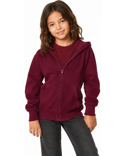 Smart Blanks 302 YOUTH ZIPPER HOODIE in Burgundy