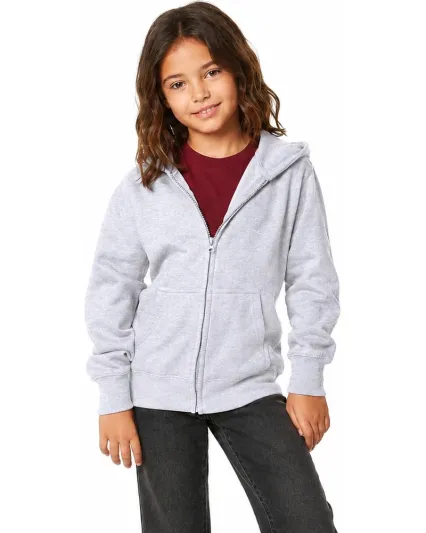 Smart Blanks 302 YOUTH ZIPPER HOODIE in Heather grey