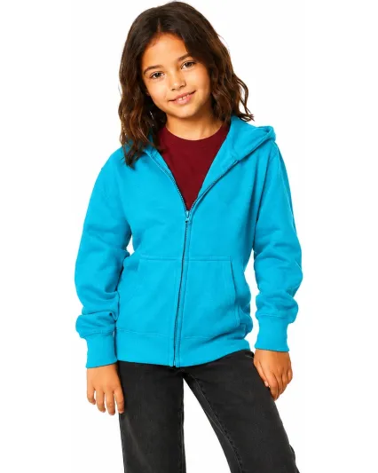 Smart Blanks 302 YOUTH ZIPPER HOODIE in Turquoise