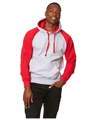 Smart Blanks CB3260 COLOR BLK PULLOVER HOODIE HEATHER GREY RED