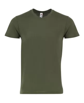 Smart Blanks 601 MEN'S V NECK T SHIRTS in Military green