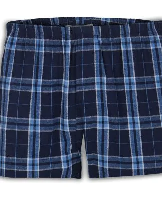 Boxercraft BM6701 Double Brushed Flannel Boxers in Navy/ columbia