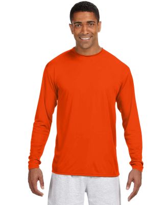 A4 Apparel N3165 Men's Cooling Performance Long Sl in Athletic orange