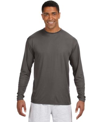 A4 Apparel N3165 Men's Cooling Performance Long Sl in Graphite