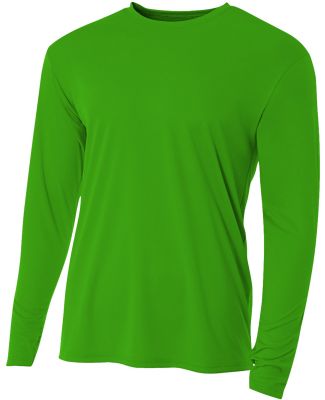 A4 Apparel N3165 Men's Cooling Performance Long Sl in Kelly