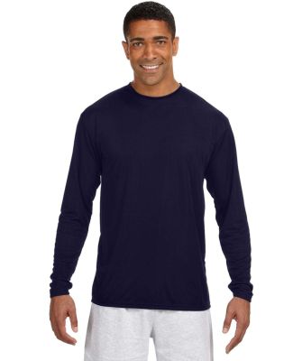 A4 Apparel N3165 Men's Cooling Performance Long Sl in Navy