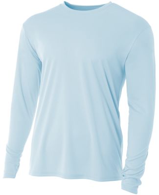 A4 Apparel N3165 Men's Cooling Performance Long Sl in Pastel blue