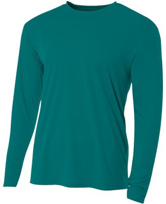 A4 Apparel N3165 Men's Cooling Performance Long Sl in Teal