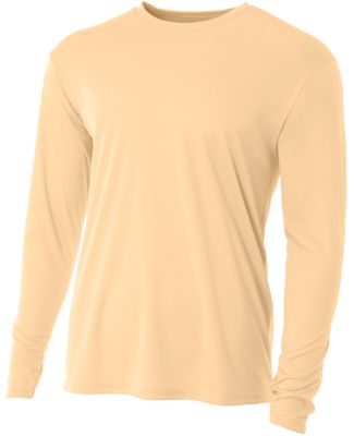 A4 Apparel N3165 Men's Cooling Performance Long Sl in Melon